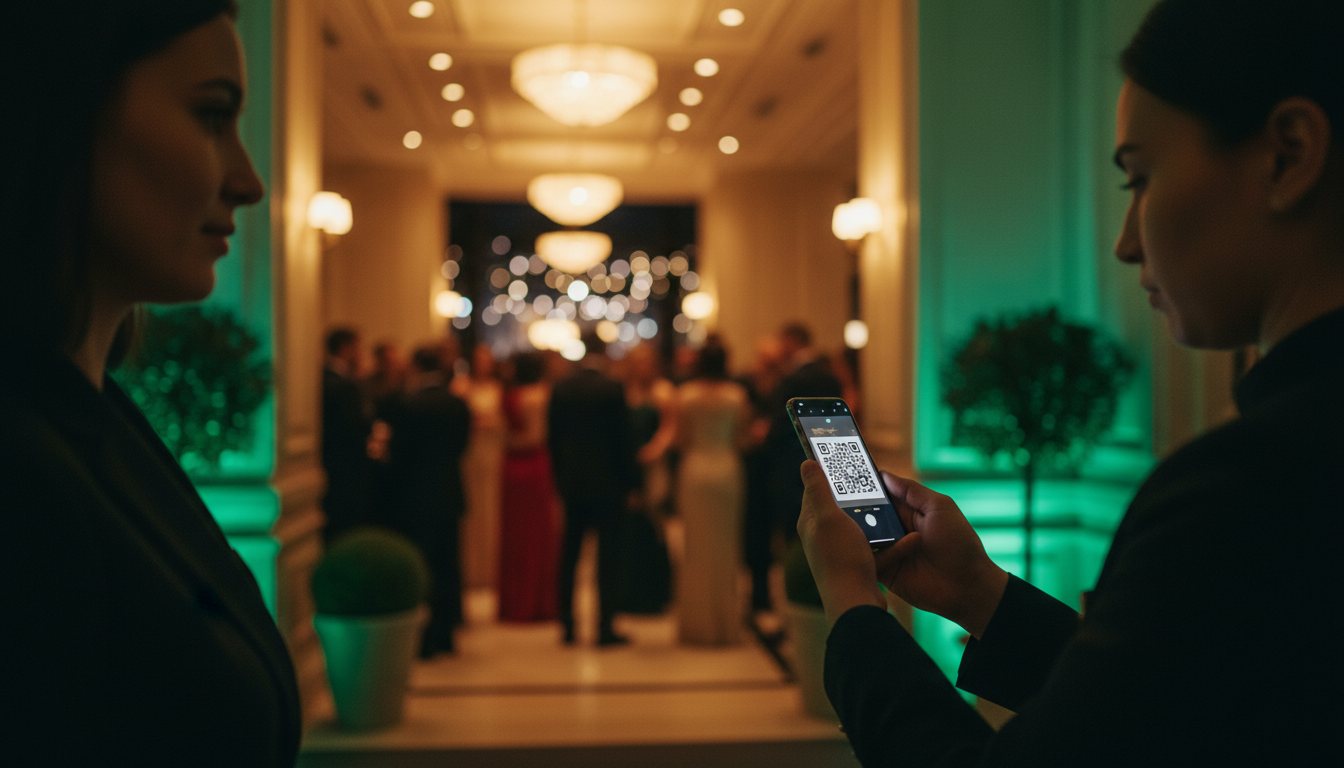 Check-in con QR en la entrada de un evento Lygo